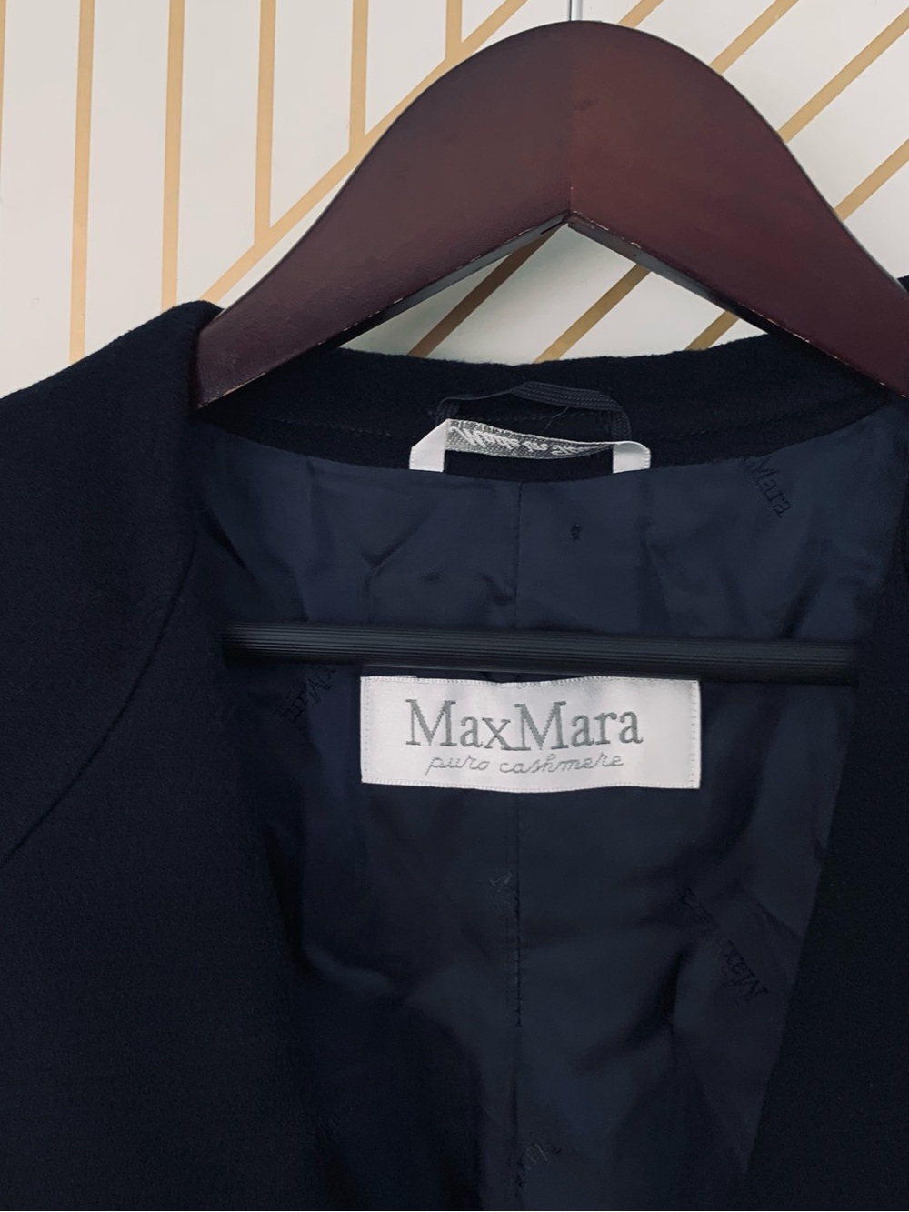 MaxMara 100% Italian Cashmere Navy Single Breasted Longline old money Blazer 8 - Picture 5 of 11